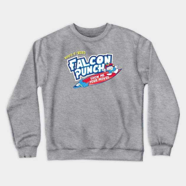 Falcon Punch Hawaiian Punch F-zero X Captain Falcon Crewneck Sweatshirt by stayfrostybro